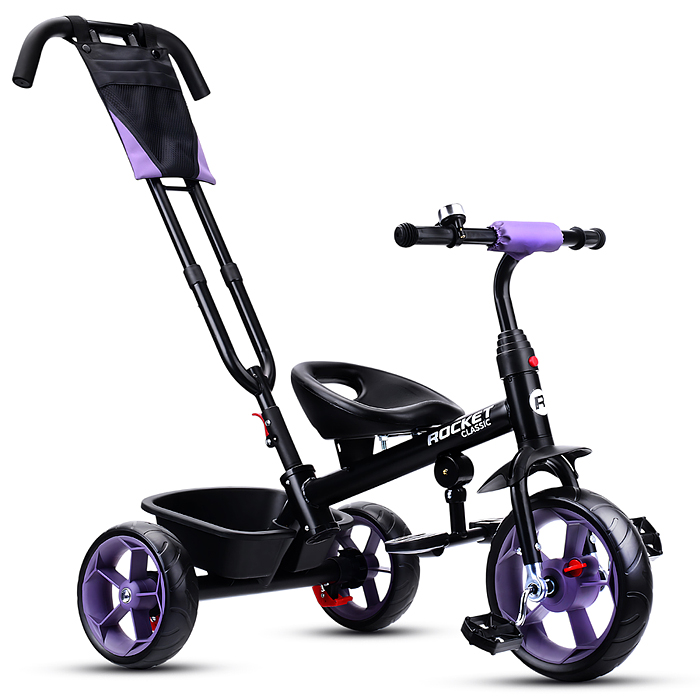 Велосипед трехколесный Rocket 136-LI, колеса EVA 10"/8", цвет сиреневый