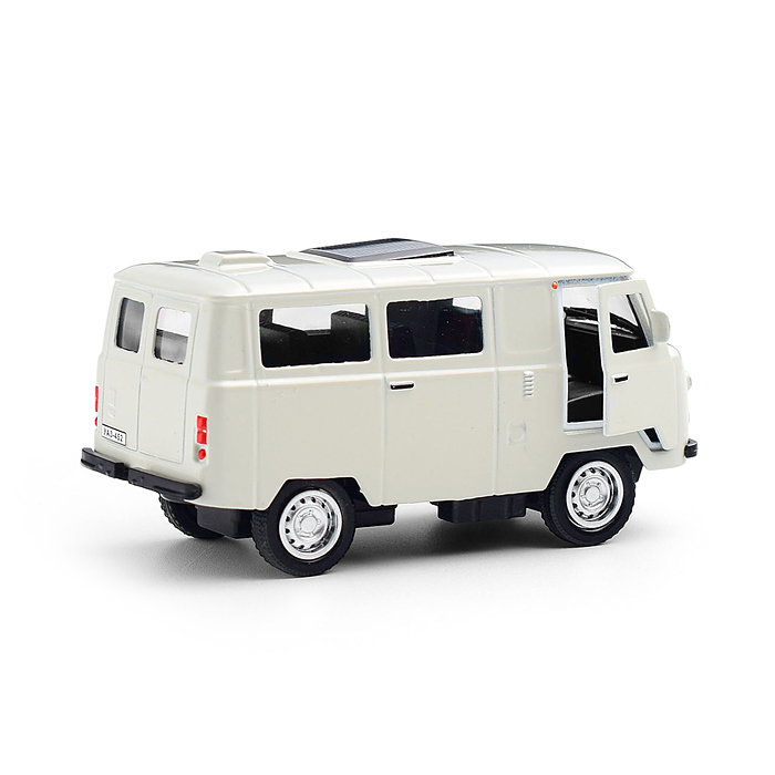 Машина металл уаз-452 "Буханка" 10,5 см, дв, инерц, серебристый, кор. 