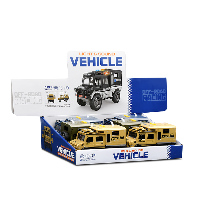 Машина YM-9901F "Военная машина" на батарейках, в коробке