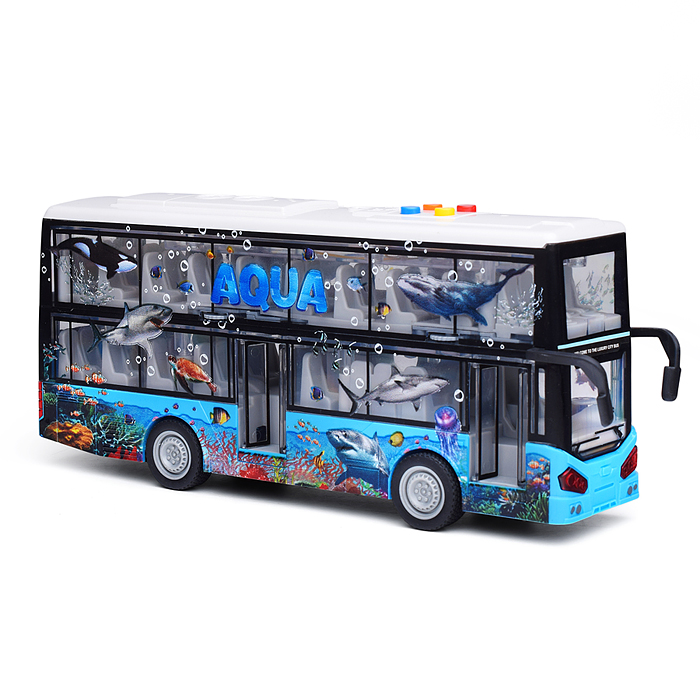 Автобус JS123-C "Океан. Двухэтажный" 1:16 (свет, звук) в коробке