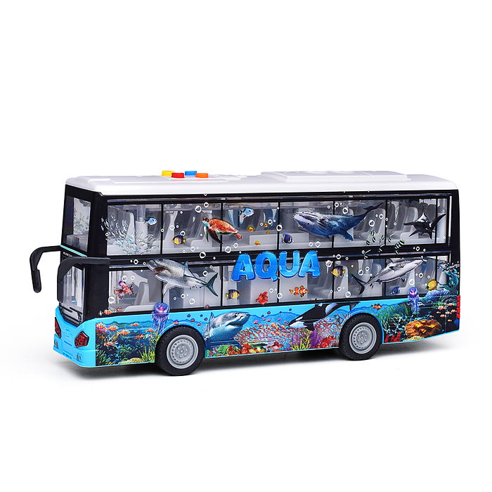 Автобус JS123-C "Океан. Двухэтажный" 1:16 (свет, звук) в коробке