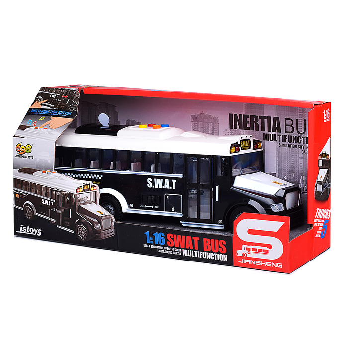 Автобус JS125A "S.W.A.T" 1:16 (свет, звук) в коробке