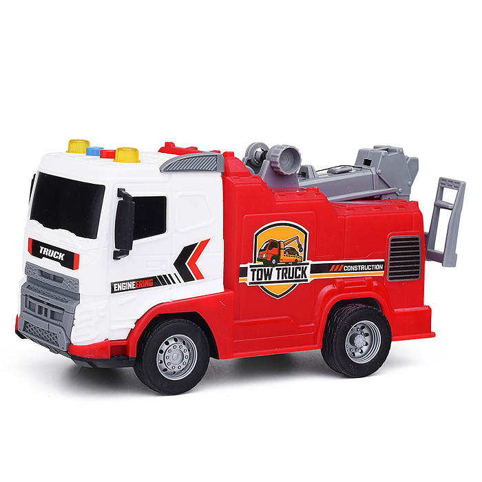 Машина JS176A "Инжинерная" 1:20 (свет, звук) в коробке (красный)