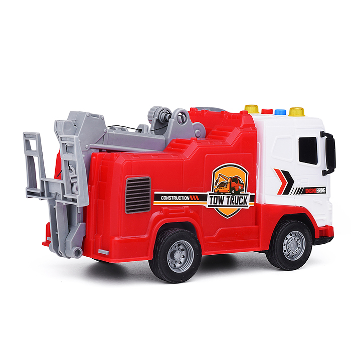 Машина JS176A "Инжинерная" 1:20 (свет, звук) в коробке (красный)