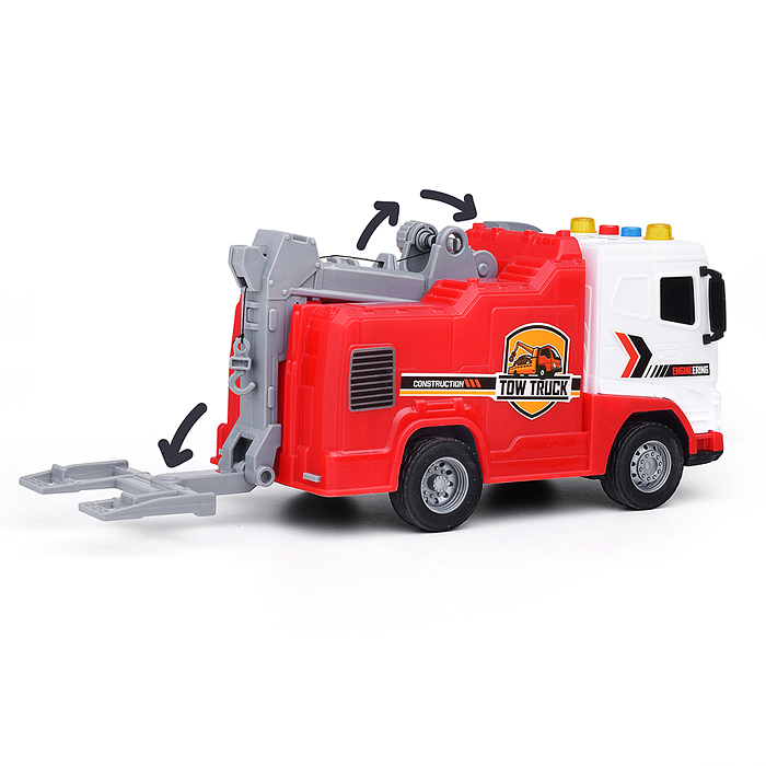 Машина JS176A "Инжинерная" 1:20 (свет, звук) в коробке (красный)