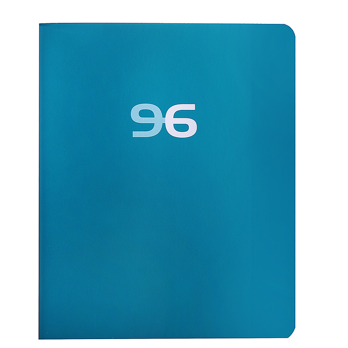 Тетрадь 96л. клетка "Изумруд" скрепка. мел.картон, печать металлизированным пантоном