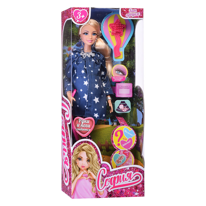 Фото к товару Кукла София беременная, 29 см, (руки и ноги сгиб, ресницы, акс,) коробка Кукла София беременная, 29 см, (руки и ноги сгиб, ресницы, акс,) коробка