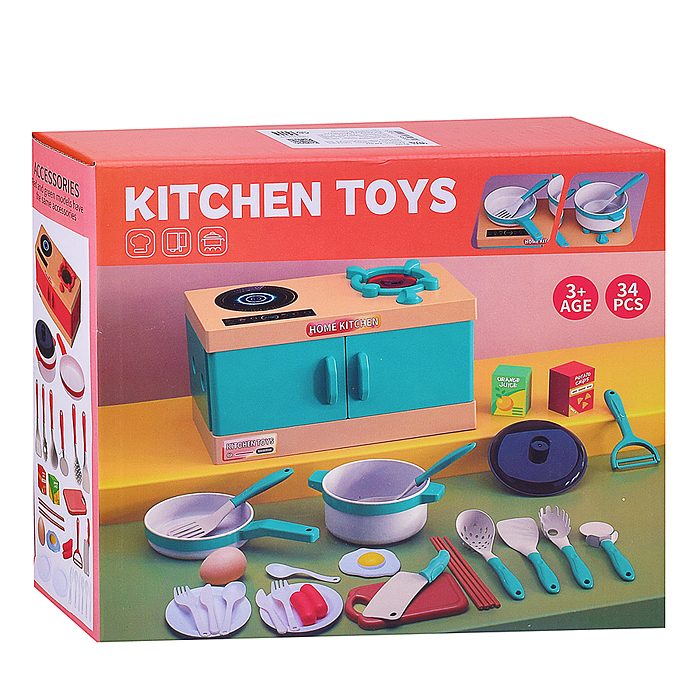 Фото к товару Кухня 839-034 "Готовим с мамой" (34 предмета) в коробке Кухня 839-034 "Готовим с мамой" (34 предмета) в коробке