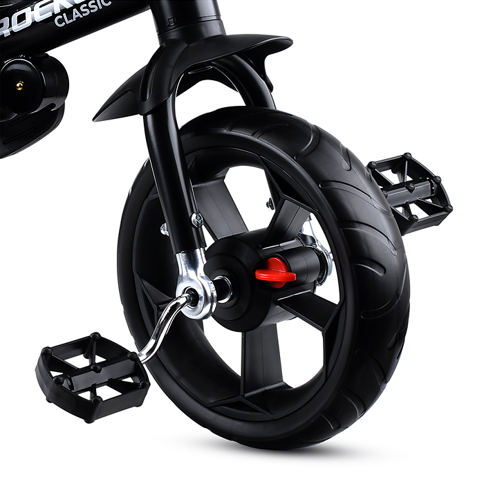 Фото к товару Велосипед трехколесный Rocket 136-BK, колеса EVA 10"/8", цвет черный Велосипед трехколесный Rocket 136-BK, колеса EVA 10"/8", цвет черный