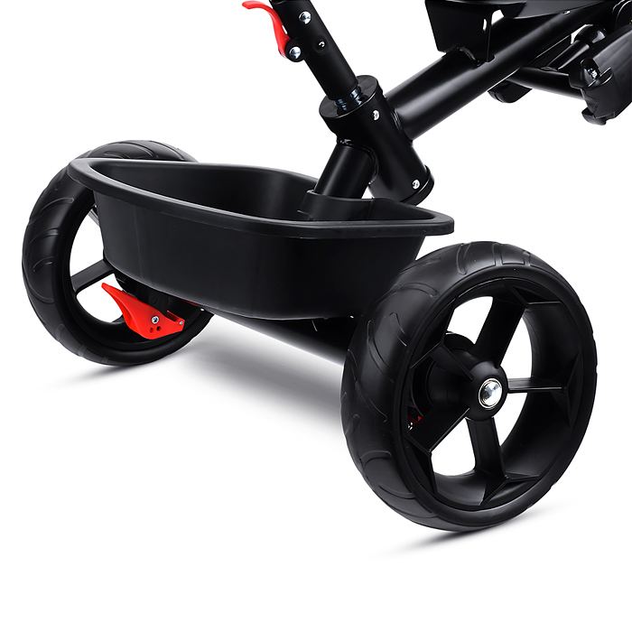 Фото к товару Велосипед трехколесный Rocket 136-BK, колеса EVA 10"/8", цвет черный Велосипед трехколесный Rocket 136-BK, колеса EVA 10"/8", цвет черный