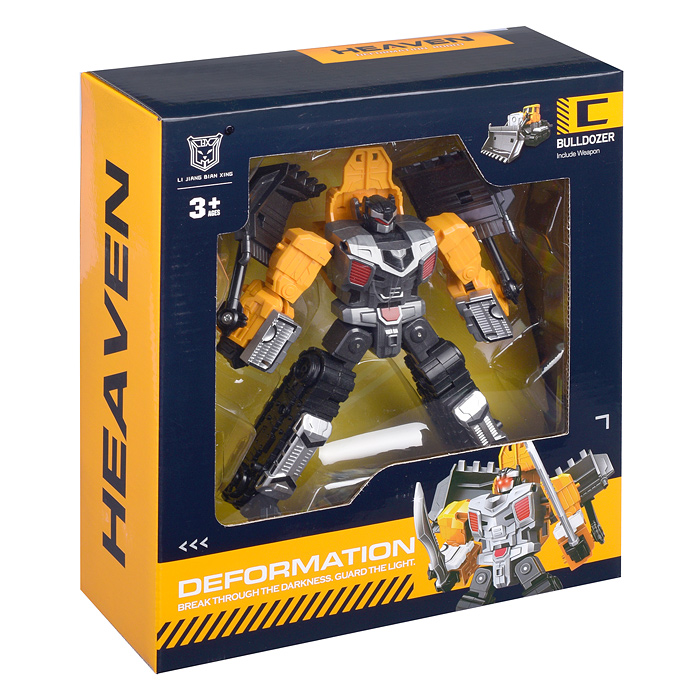 Робот LJ1682C трансформирующийся в Карьерный погрузчик, в коробке