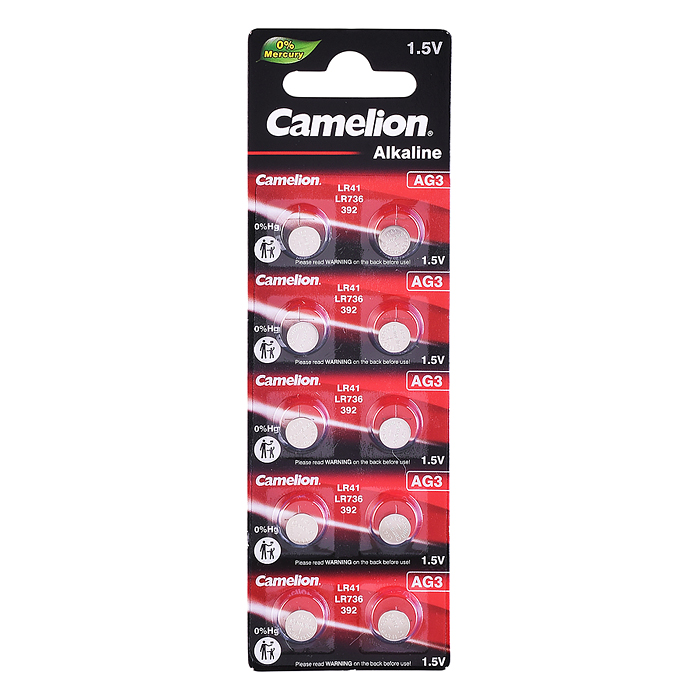 Батарейки алкалиновые Camelion AG3-BP10(%Hg)AG3 392 BL10