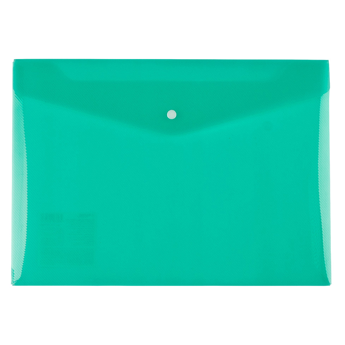 Папка-конверт с кнопкой А4 120 мкр. диагональ, зеленый Classic Lite  
