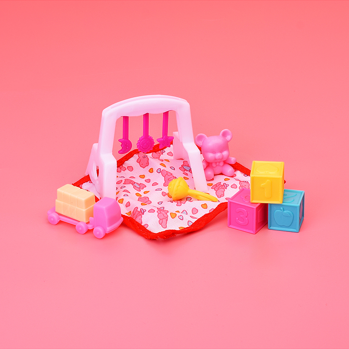 Набор мебели для кукол 9929 "Детская комната" в коробке 