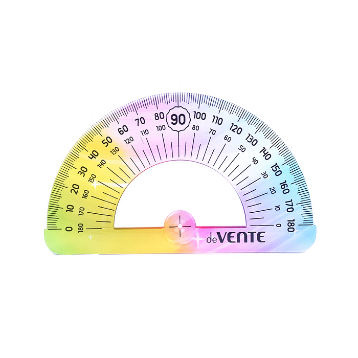 Набор геометрический "Rainbow Flex" малый, 3 предмета (линейка 20 см, угольник 30°/60°/90°,