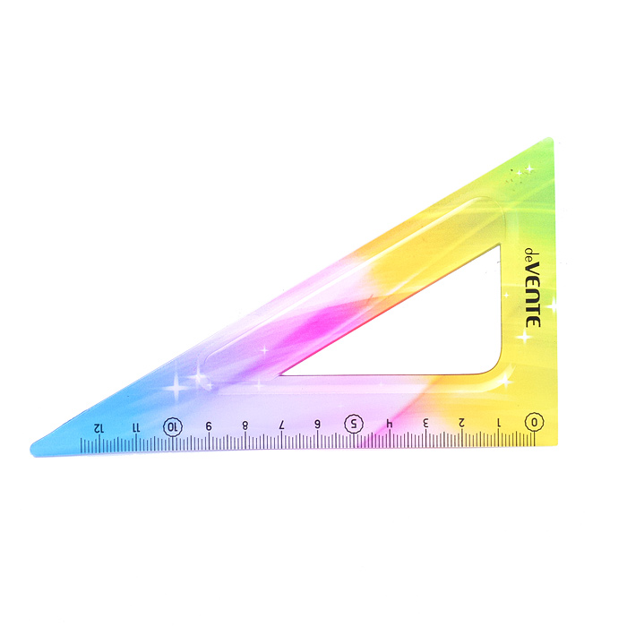 Набор геометрический "Rainbow Flex" малый, 3 предмета (линейка 20 см, угольник 30°/60°/90°,