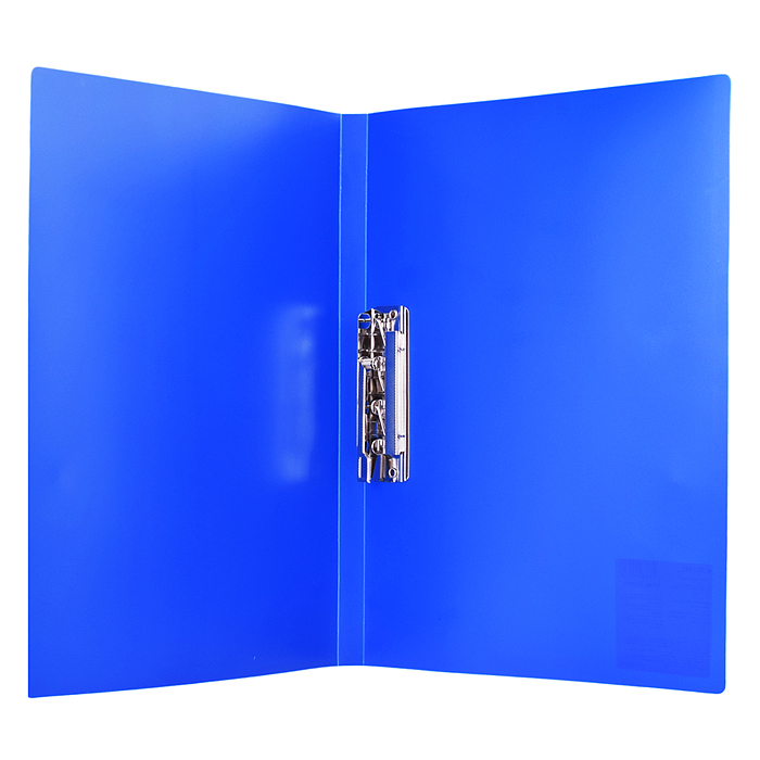 Папка с металлическим прижимом, A4, 500 мкм.,15 мм., песок, синий Classic 