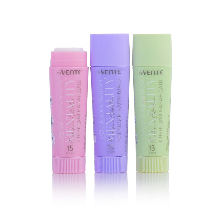 Клеящий карандаш PVP основа "Mentality" 15 г, повышенная склеиваемость , в картонном дисплее с пласт