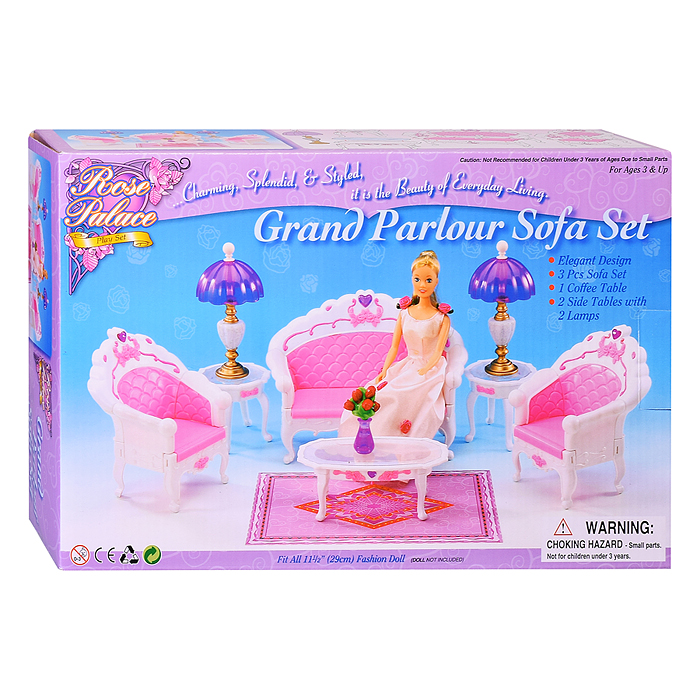 Набор мебели для кукол 2604 "Гостинная" в коробке