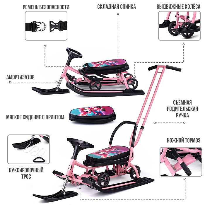 Фото к товару Игрушка Снегокат детский 111 "Mobile" с Т-образным толкателем и колесной базой (Киса) Игрушка Снегокат детский 111 "Mobile" с Т-образным толкателем и колесной базой (Киса)