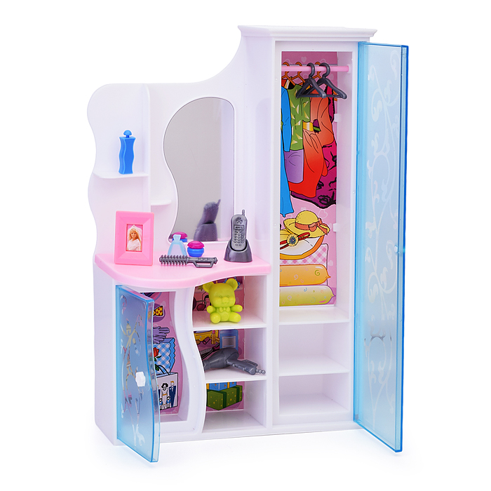 Набор мебели для кукол 2809 "Туалетный столик" в коробке 