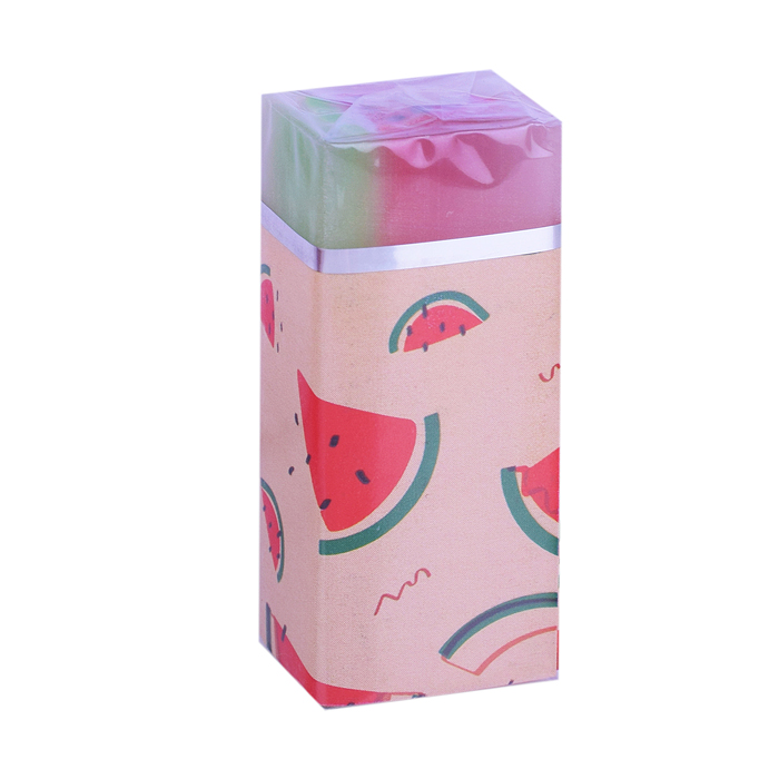 Ластик из синтетического каучука Фрукты, дизайны ассорти (апельсин, виноград, арбуз), в индиви