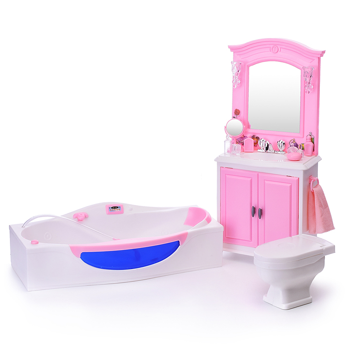 Набор мебели для кукол 24020 "Туалетная комната" в коробке
