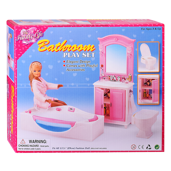 Набор мебели для кукол 24020 "Туалетная комната" в коробке