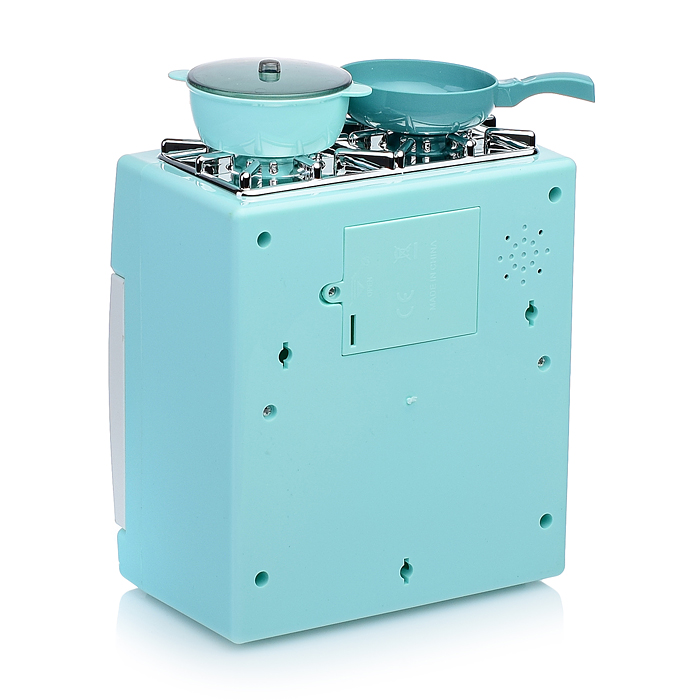 Бытовая техника A1003-6 "Плита" с посудой и продуктами, в коробке (цвет мятный)