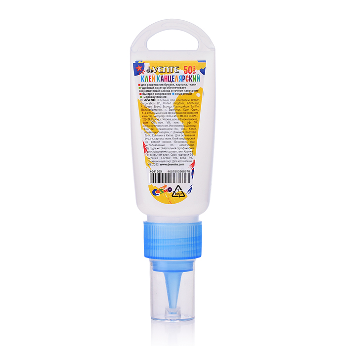 Клей канцелярский "Cosmo" морозоустойчивый (до -40°C) 050 г, в пластиковом тюбике с дозатором и петл