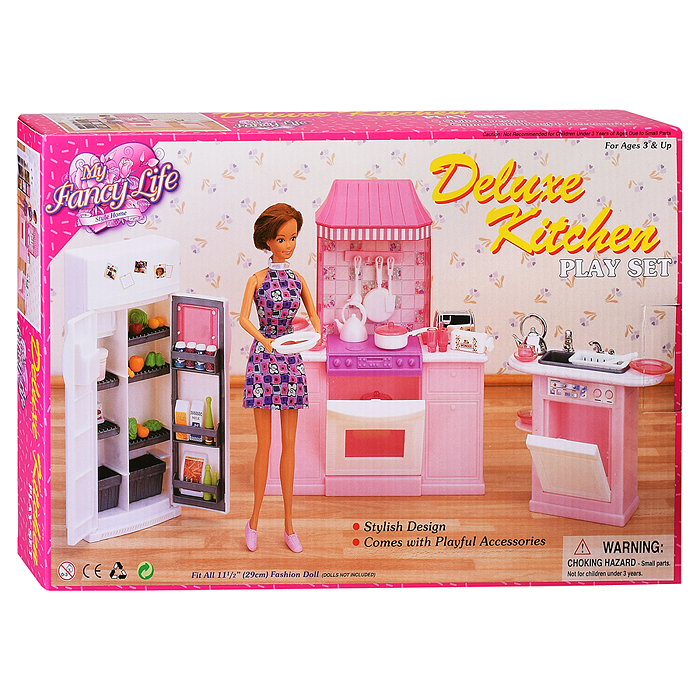 Набор мебели для кукол 9986 "Кухня" в коробке