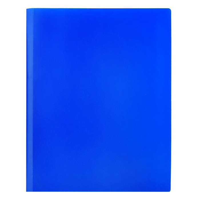 Папка-скоросшиватель пружинный A4 500 мкм. 15 мм. песок, синий 