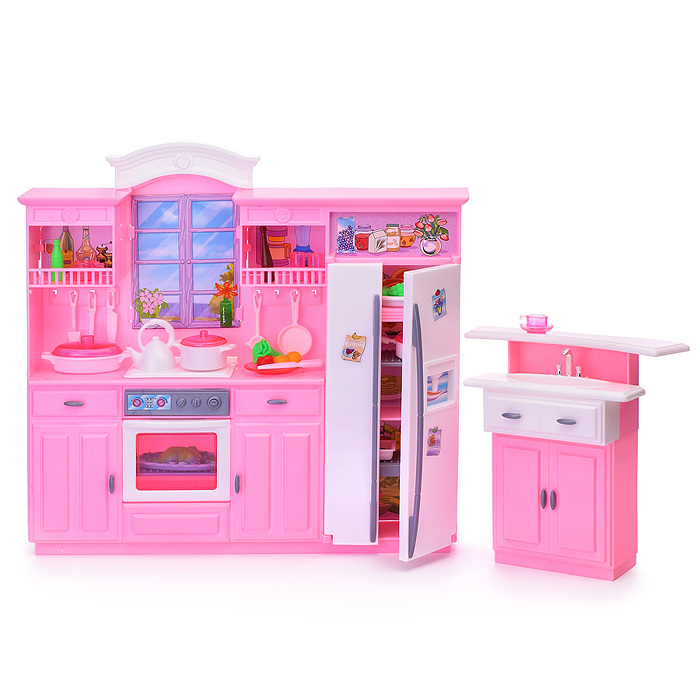 Фото к товару Набор мебели для кукол 24016 "Кухня" в коробке Набор мебели для кукол 24016 "Кухня" в коробке