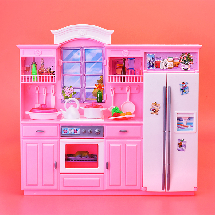 Фото к товару Набор мебели для кукол 24016 "Кухня" в коробке Набор мебели для кукол 24016 "Кухня" в коробке