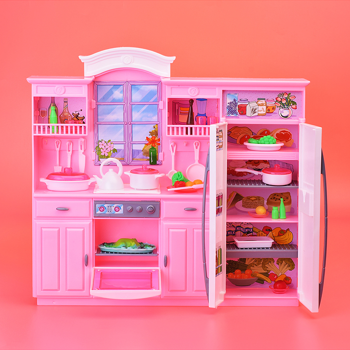 Фото к товару Набор мебели для кукол 24016 "Кухня" в коробке Набор мебели для кукол 24016 "Кухня" в коробке