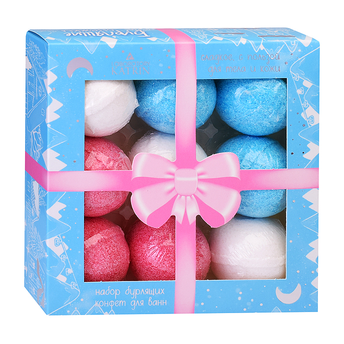 Набор шаров для ванн Candy bath bar 360г "Бурлящие снежки" 