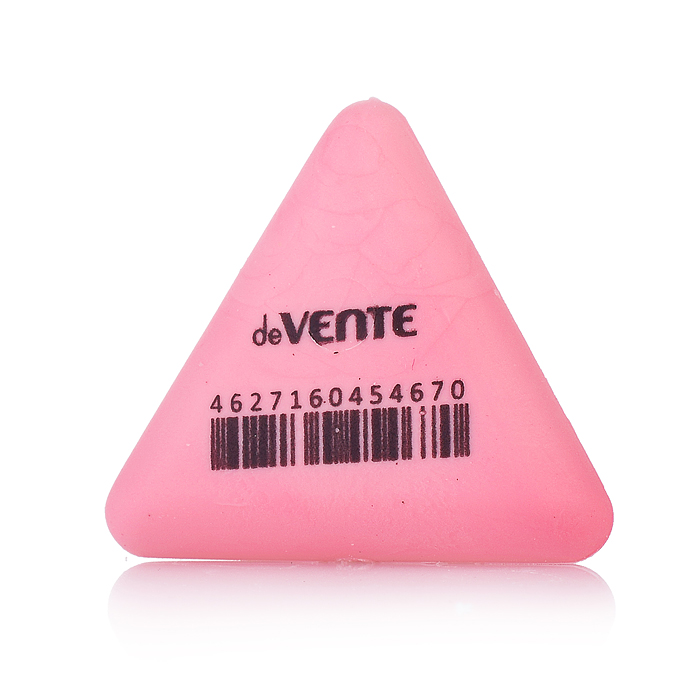 Ластик "Trio" синтетический каучук, треугольный цветной, 37x37x10 мм, dust-free, в индивиду