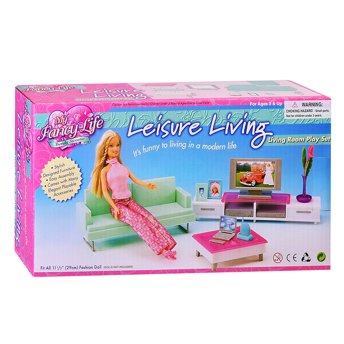 Набор мебели для кукол 2804 "Уютная гостинная" в коробке