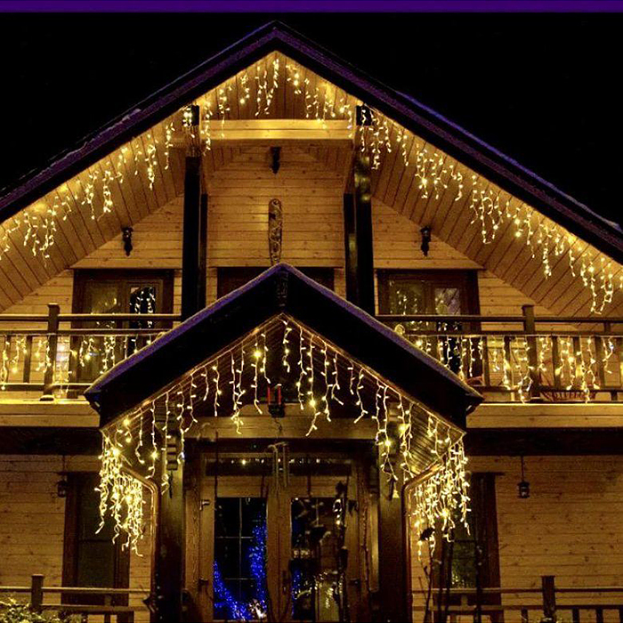 Электрогирлянда Бахрома, 9м, 288 ламп, теплый