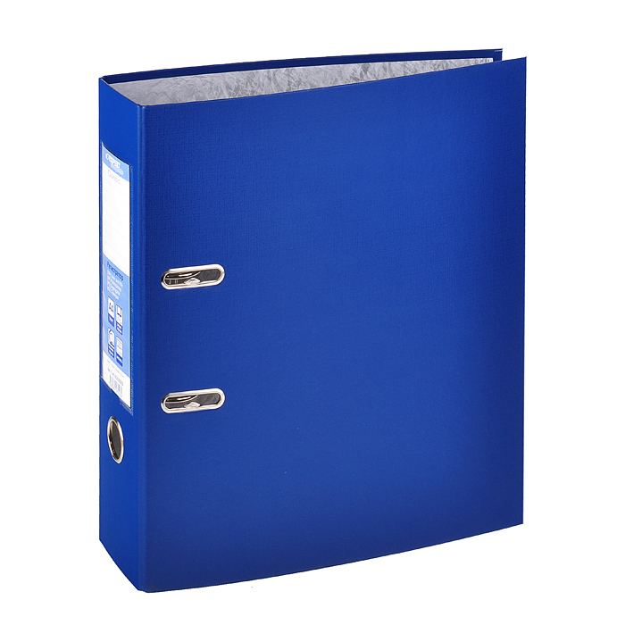 Регистратор PVC 80 мм. Classic А4 несъемный арочный механизм, синий 