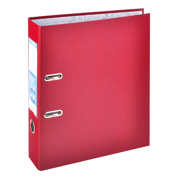 Регистратор PVC 80 мм. Classic А4 несъемный арочный механизм, красный 