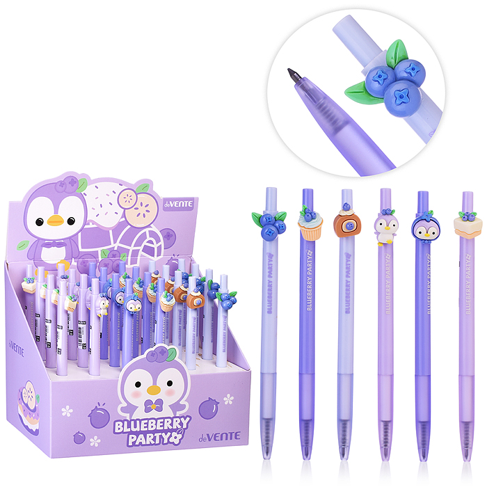 Карандаш вечный автоматический подарочный "Blueberry Pinguin" с декоративным элементом, d=2
