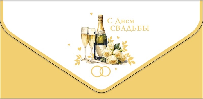 Конверт для денег "С Днем Свадьбы" Конверт для денег "С Днем Свадьбы"