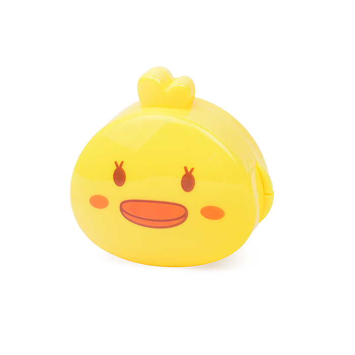 Точилка для карандашей "Lucky duck" 1 отверстие, с контейнером, пластмассовая в форме утенк