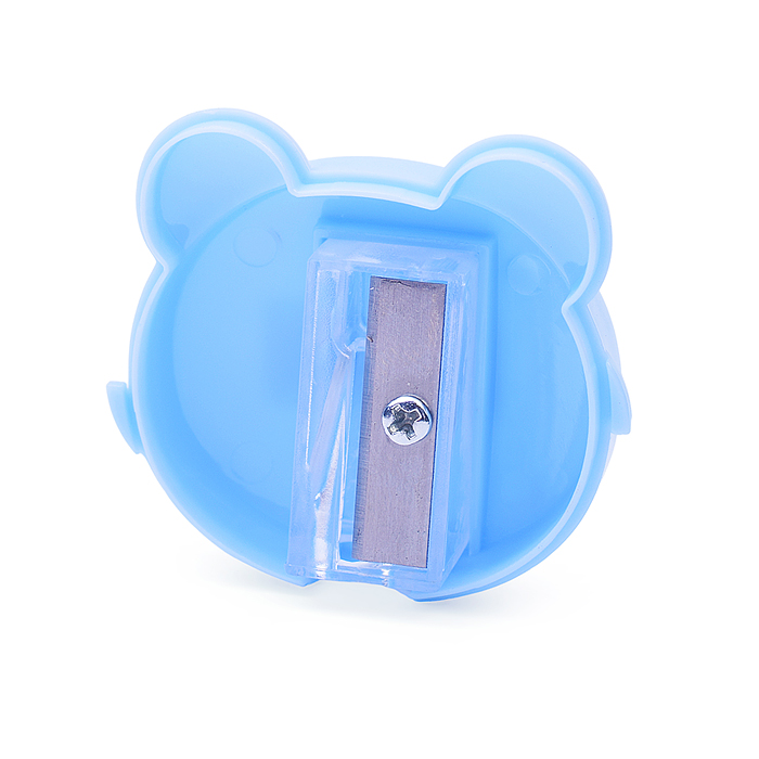 Точилка для карандашей "Lucky duck" 1 отверстие, с контейнером, пластмассовая в форме утенк