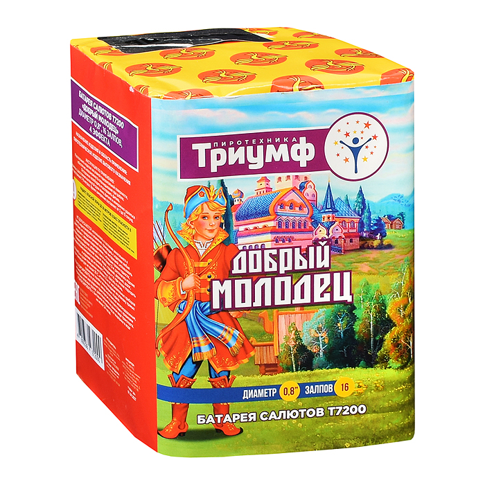 Батарея салютов "Добрый молодец" (0,8" х 16 залп.) 