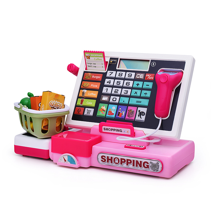 Игровой набор 818-376 "Касса" (продукты и деньги в наборе) в коробке