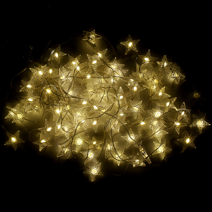 Электрогирлянда интерьерная "Звезды" теплый