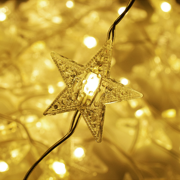 Электрогирлянда интерьерная "Звезды" теплый