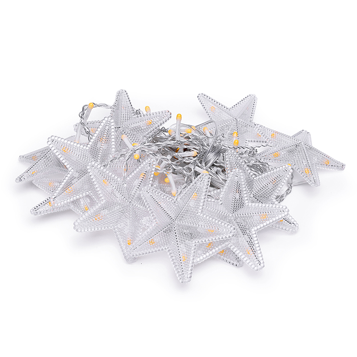 Электрогирлянда интерьерная "Звёздочки" теплый